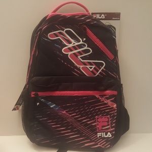 Fila Backpack pink black white